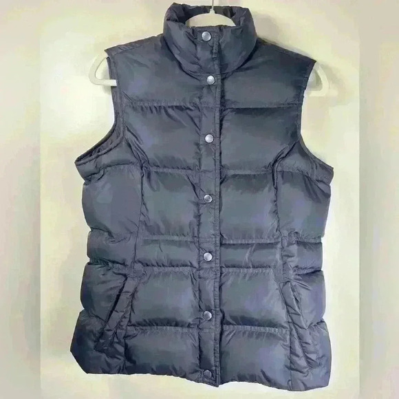 Lands End Warm Cozy Puffer Vest Down Feather Dark Navy Women’s Size Small 6-8 - Picture 6 of 15